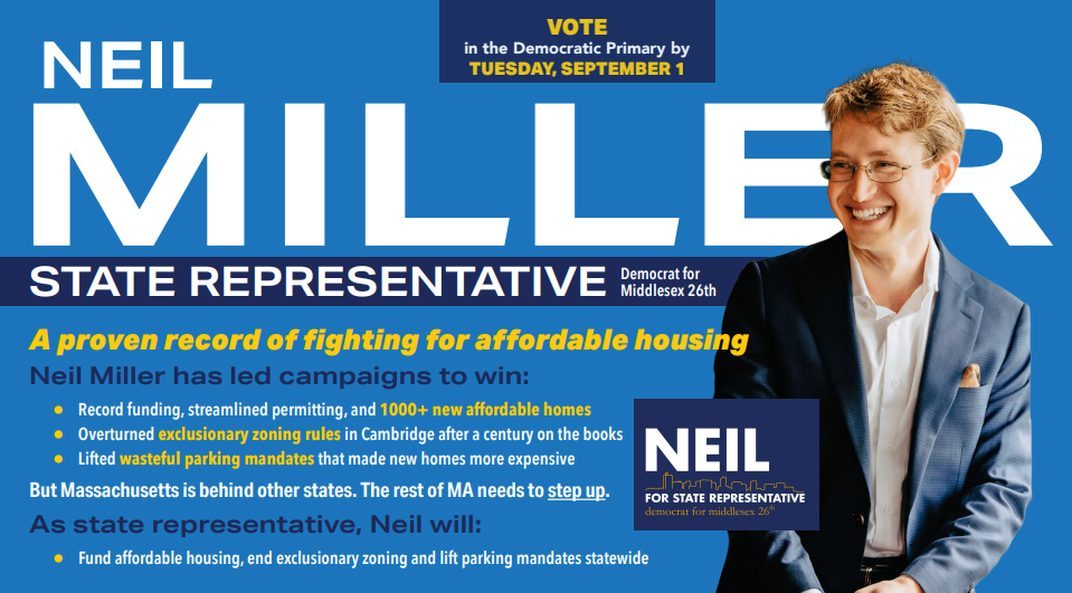 Neil Miller mailer, front panel: A proven record of fighting for affordable housing
